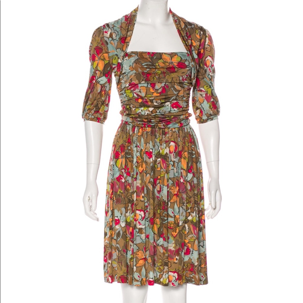 Etro floral print midi dress